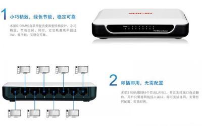 【水星S108M 8口网络交换机 电脑周边配件批发】价格,厂家,图片,网络交换机,周龙(个体经营)-